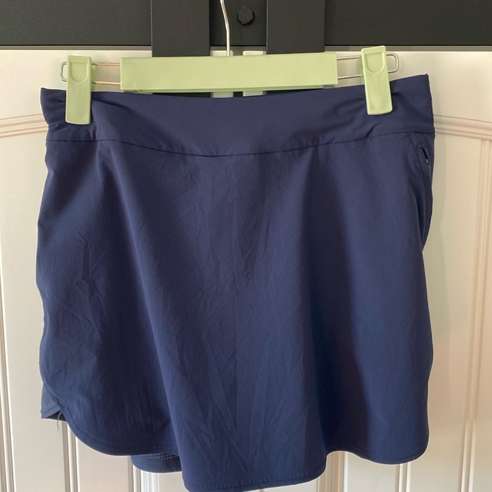 Outdoor Voices Womens Skirt Skort Perforated High Rise Pull-On Navy Blue Size XS